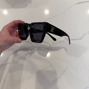 Louis Vuitton Black Sunglasses with Gold Accent